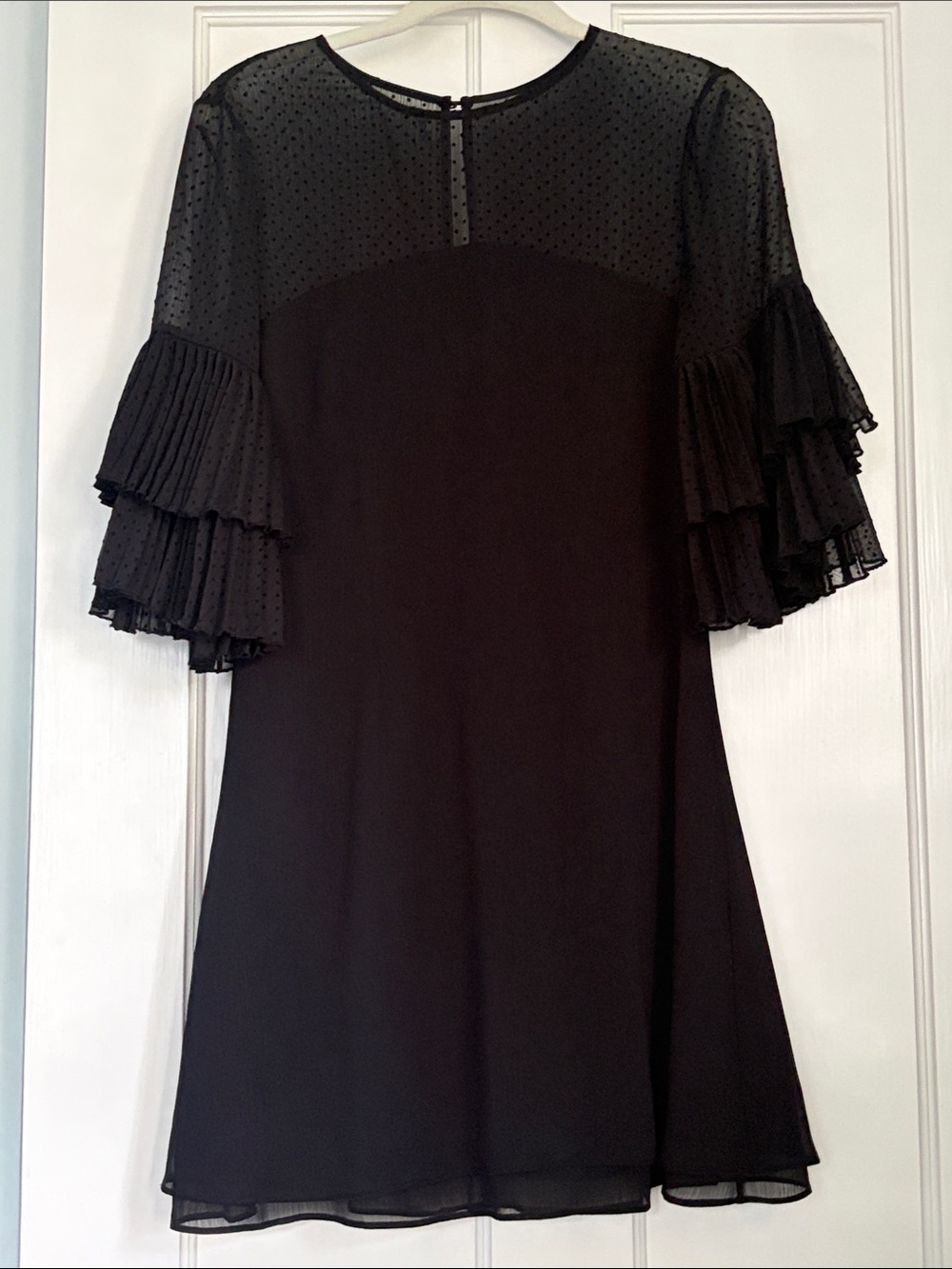 KEEPSAKE the Label Black Mini Dress with Tiered Ruffle Sleeves